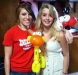 Customers with a Giraffe and a Lady Bug at Casa Ole.
